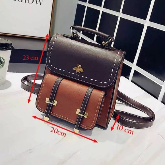 *NEW ROME Leather Backpack Shoulder Bag - Picture 8 of 8